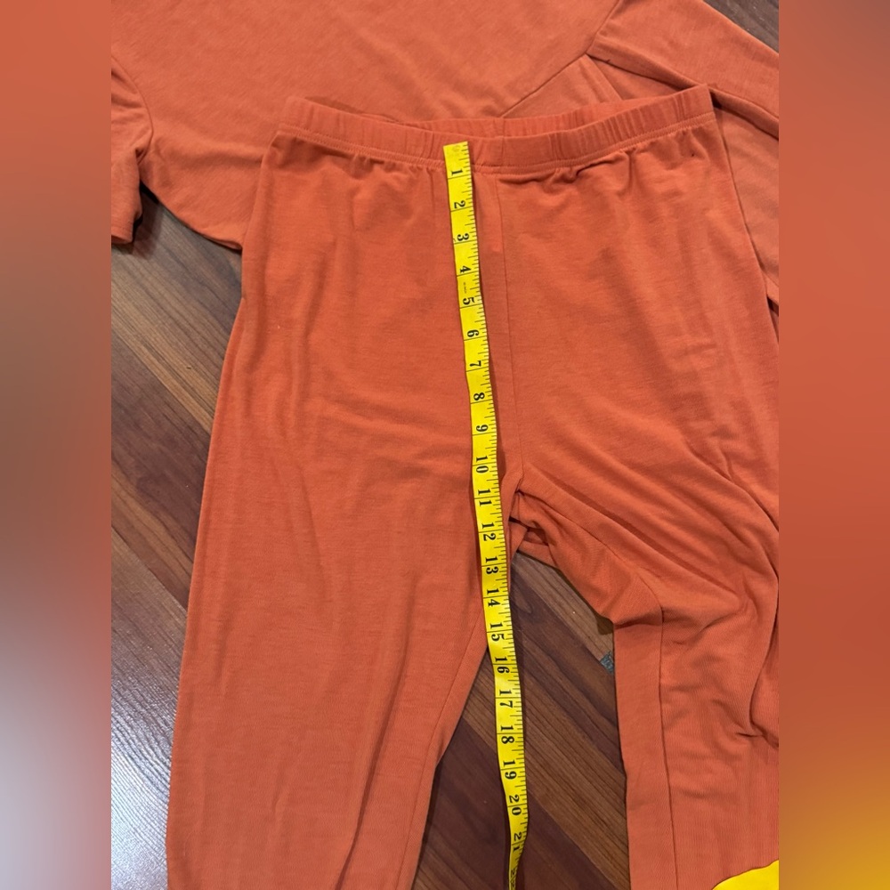 A Classy Chic Boutique Orange Short Sleeve Pajama Set - Picture 2 of 13